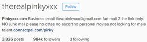 Pinky XXX Instagram